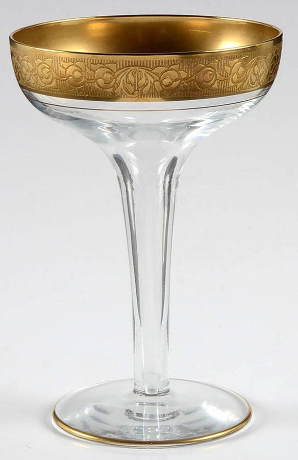 Rambler Rose 35 Gold (Non Optic) Tall Hollow Stem Champagne by Glastonbury - Lotus-1