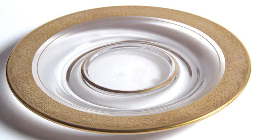 Rambler Rose 35 Gold (Non Optic) Saucer Only by Glastonbury - Lotus-1