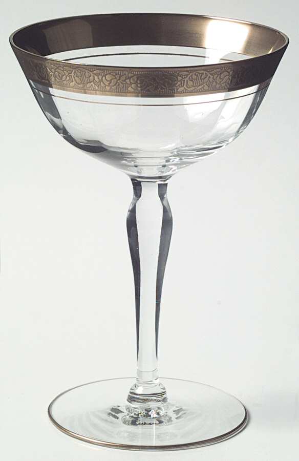 Rambler Rose 35 Gold (Non Optic) Champagne/Tall Sherbet by Glastonbury - Lotus-1