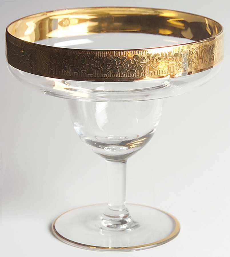 Rambler Rose 35 Gold (Non Optic) Footed Cocktail by Glastonbury - Lotus-1