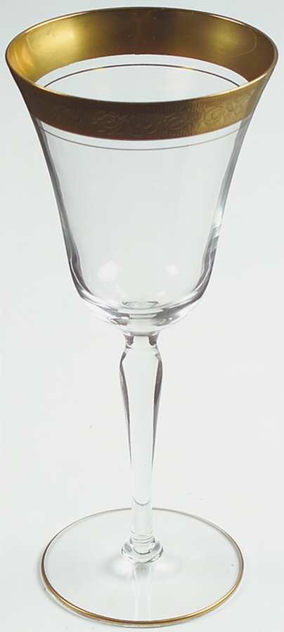 Rambler Rose 35 Gold (Non Optic) Water Goblet by Glastonbury - Lotus-1