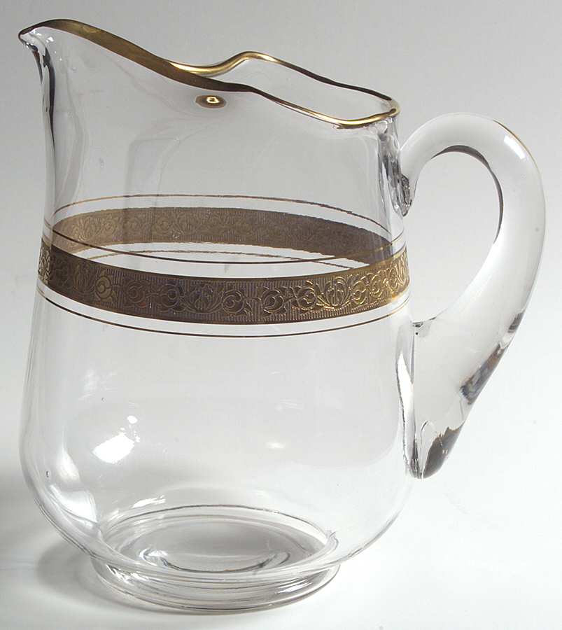 Rambler Rose 35 Gold (Non Optic) 74 Oz Ice Lip Pitcher by Glastonbury - Lotus-1