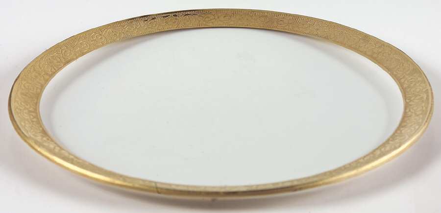 Rambler Rose 35 Gold (Non Optic) Luncheon Plate by Glastonbury - Lotus-1