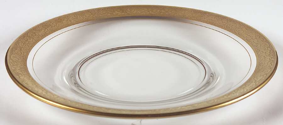 Rambler Rose 35 Gold (Non Optic) 8" Salad Plate by Glastonbury - Lotus-1