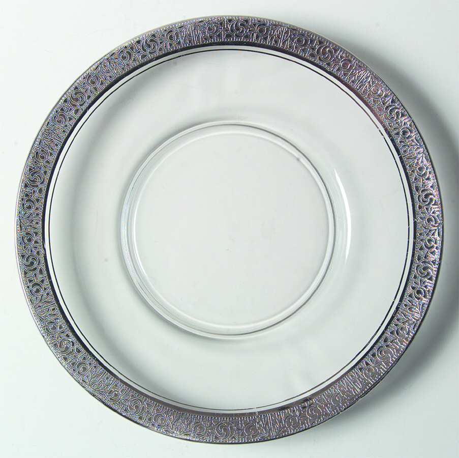 Rambler Rose 1125 Platinum Luncheon Plate by Glastonbury - Lotus-1