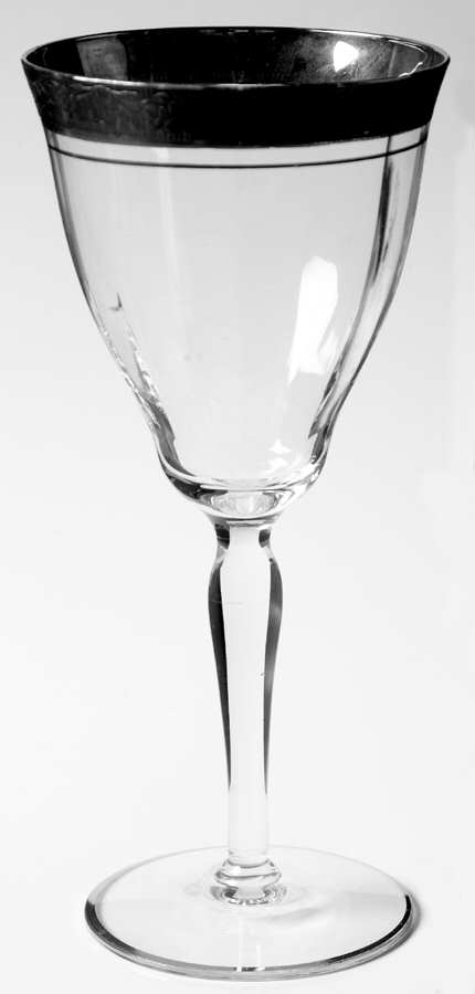Rambler Rose 1125 Platinum Water Goblet by Glastonbury - Lotus-1