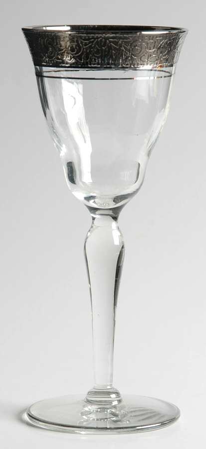 Rambler Rose 1125 Platinum Wine Glass by Glastonbury - Lotus-1