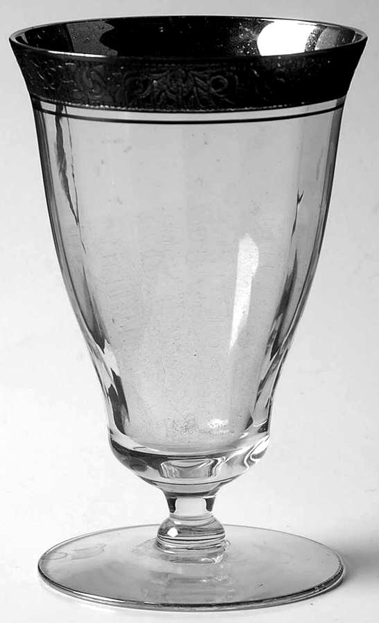 Rambler Rose 1125 Platinum 10 Oz Footed Tumbler by Glastonbury - Lotus-1