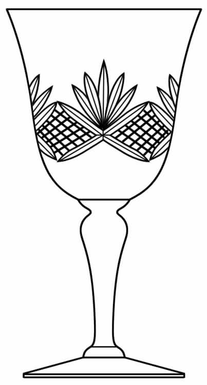 Renaissance Clear (No Trim) Water Goblet by Glastonbury - Lotus-1