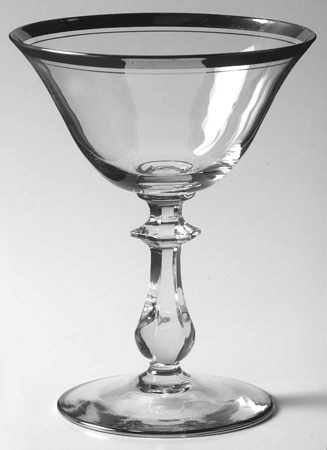 Revere (Platinum Trim, Stem 984) Champagne/Tall Sherbet by Glastonbury - Lotus-1