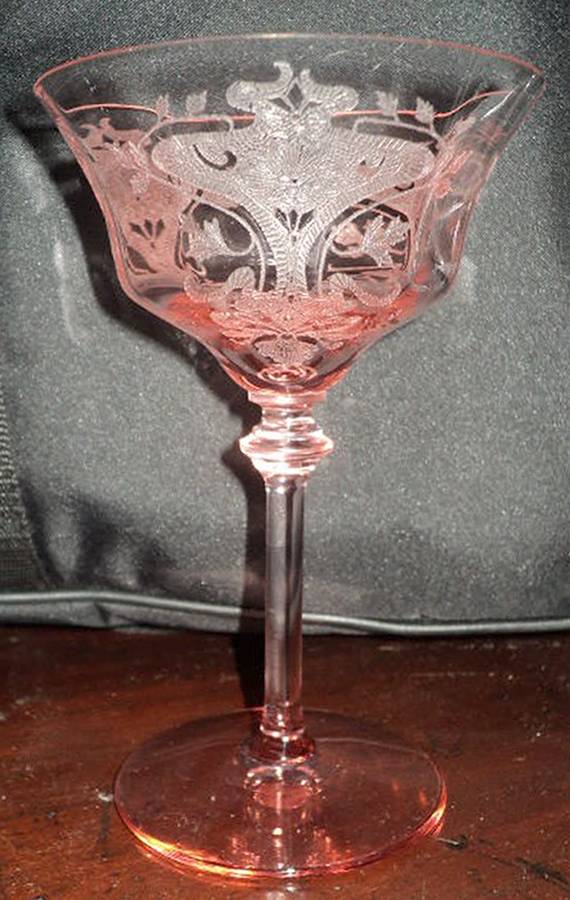 Revere Pink (Stem 22) Champagne/Tall Sherbet by Glastonbury - Lotus-1