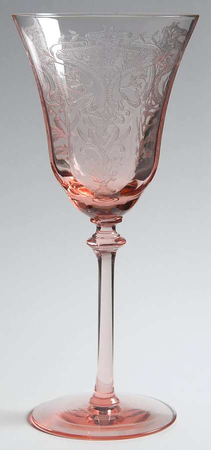 Revere Pink (Stem 22) Water Goblet by Glastonbury - Lotus-1