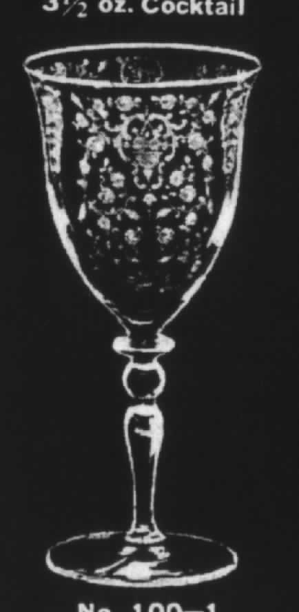 Rose Bud (Stem 67) Water Goblet by Glastonbury - Lotus-1