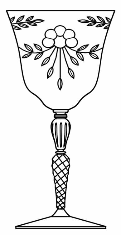 Romance Water Goblet by Glastonbury - Lotus-1