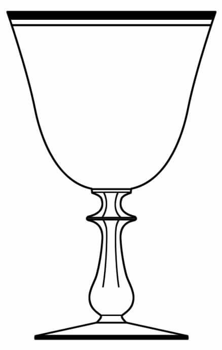 Rose Marie Water Goblet by Glastonbury - Lotus-1