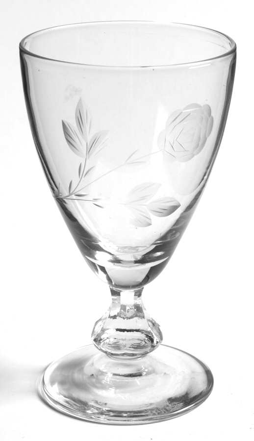 Rose (Cut, Stem #L15) Juice Glass by Glastonbury - Lotus-1