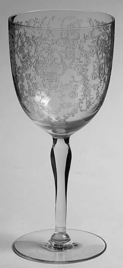 Rose Bud Clear (Stem 1500) Water Goblet by Glastonbury - Lotus-1