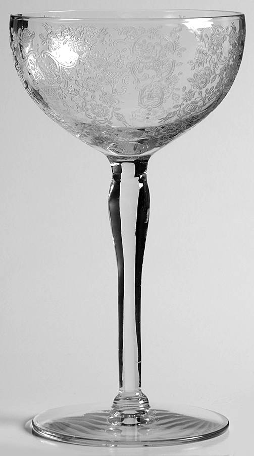 Rose Bud Clear (Stem 1500) Champagne/Tall Sherbet by Glastonbury - Lotus-1
