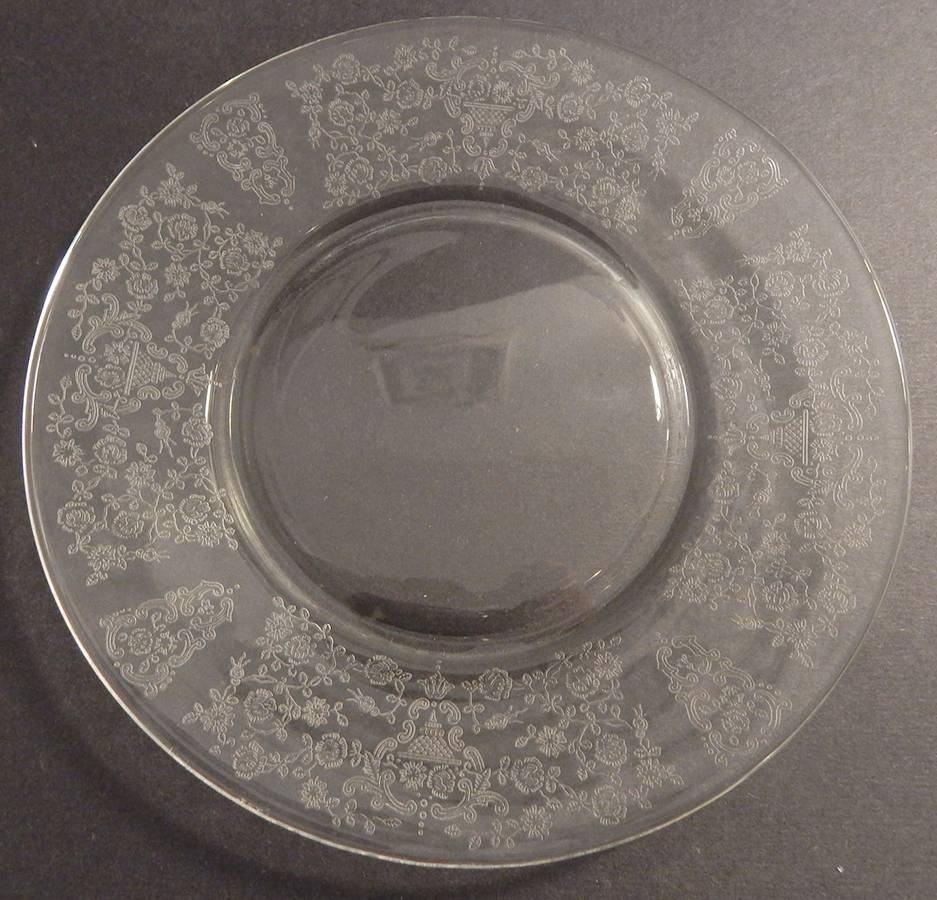 Rose Bud Clear (Stem 1500) Luncheon Plate by Glastonbury - Lotus-1