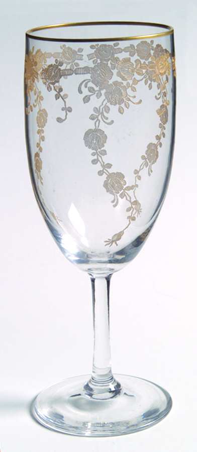 Roseate (Stem #L32) Water Goblet by Glastonbury - Lotus-1