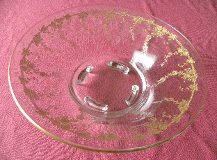 Roseate (Stem #L32) 12" 4-Toed Footed Bowl by Glastonbury - Lotus-1