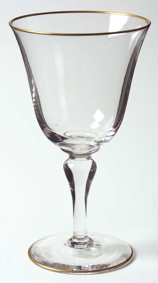 Sharon Clear Water Goblet by Glastonbury - Lotus-1