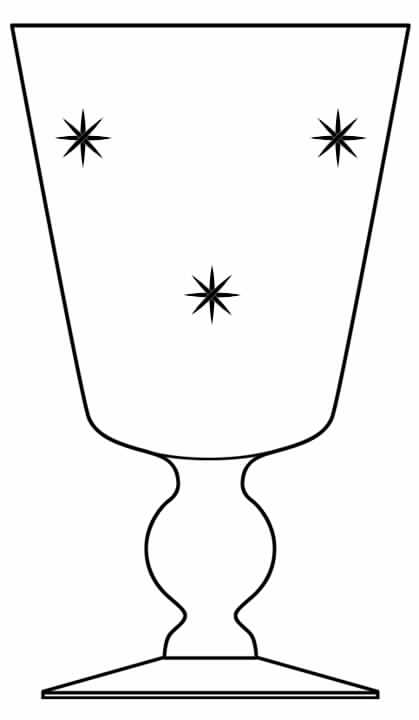 Stardust Water Goblet by Glastonbury - Lotus-1