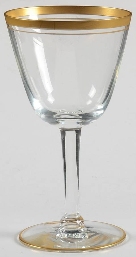 Theme (Gold Trim) Wine Glass by Glastonbury - Lotus-1