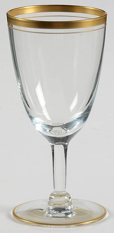 Theme (Gold Trim) Juice Glass by Glastonbury - Lotus-1