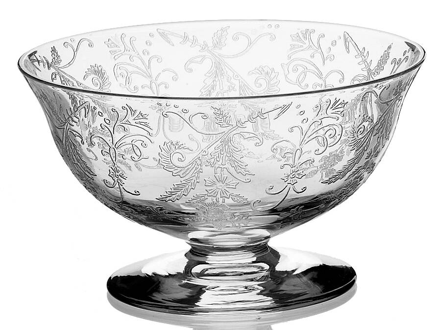 Vesta Clear (Stem 75) 4" Footed Bowl by Glastonbury - Lotus-1
