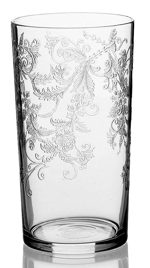 Vesta Clear (Stem 75) 10 Oz Flat Tumbler by Glastonbury - Lotus-1