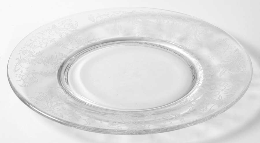 Vesta Clear (Stem 75) Luncheon Plate by Glastonbury - Lotus-1