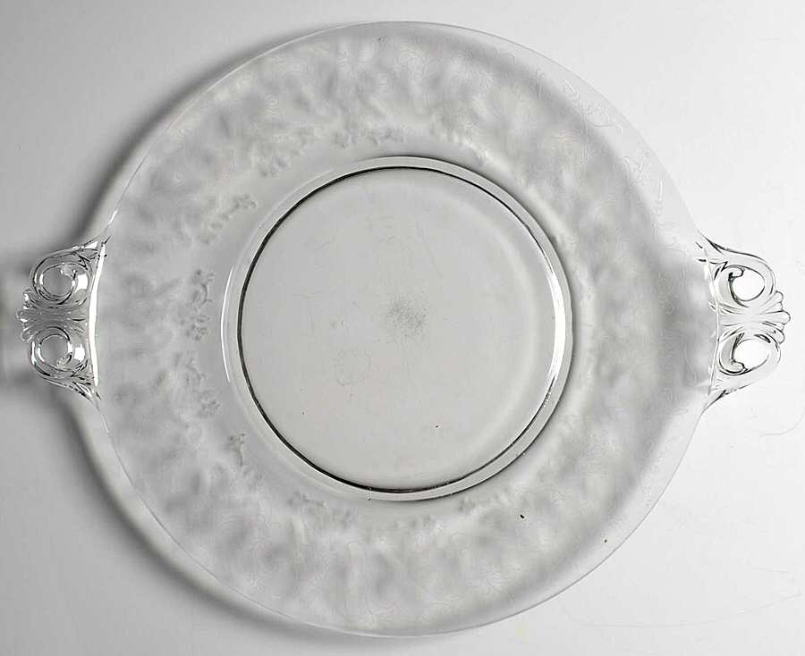Vesta Clear (Stem 75) Handled Cake Plate by Glastonbury - Lotus-1