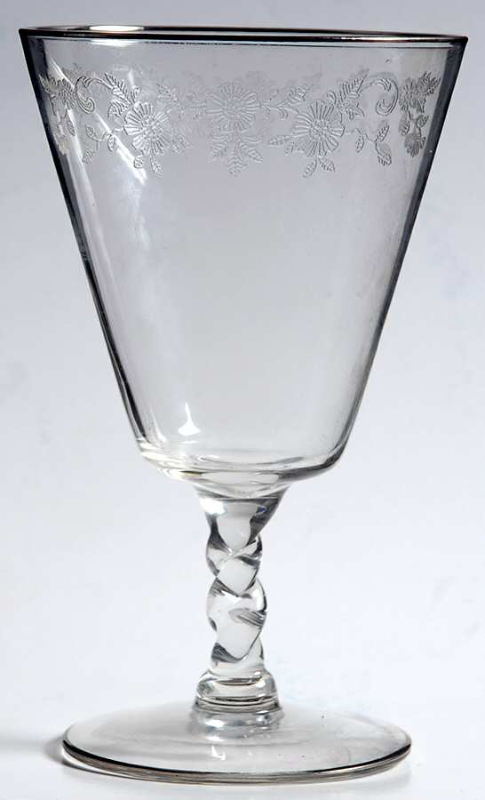 Vintage (Platinum Band) Water Goblet by Glastonbury - Lotus-1