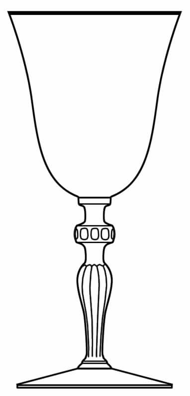 Vogue (Gold Trim) Water Goblet by Glastonbury - Lotus-1