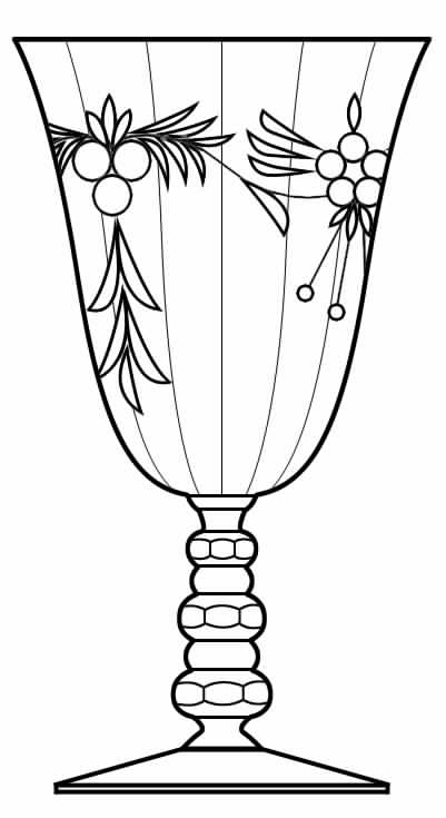 Wembley Water Goblet by Glastonbury - Lotus-1