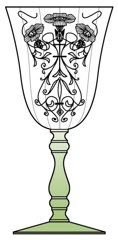 Yodel Green Water Goblet by Glastonbury - Lotus-1