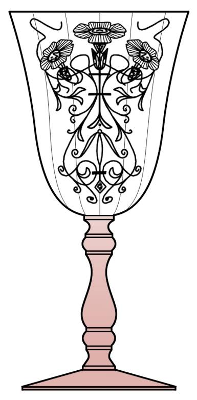 Yodel Pink Water Goblet by Glastonbury - Lotus-1