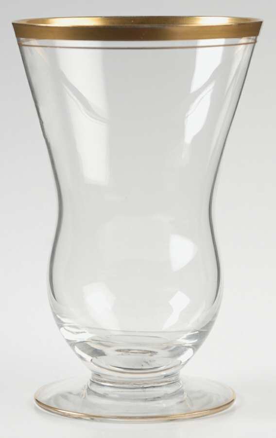 Yukon Gold Footed Tumbler by Glastonbury - Lotus-1