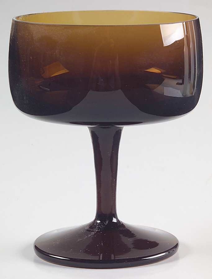 Accent Brown Champagne/Tall Sherbet by Gorham Crystal-1