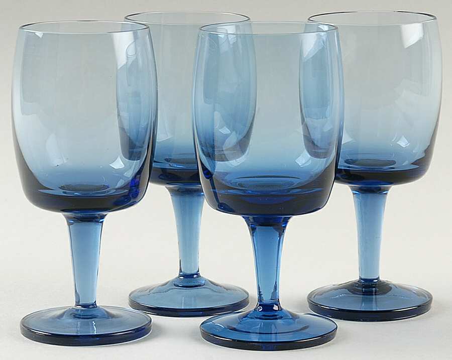Accent Deep Blue (Navy) Wine - Set of 4 by Gorham Crystal-1