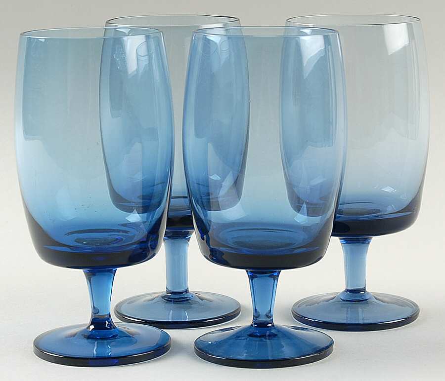 Accent Deep Blue (Navy) Iced Tea - Set of 4 by Gorham Crystal-1