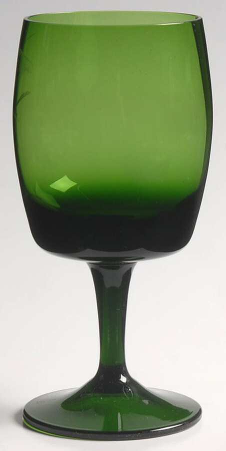 Accent II Green Water Goblet by Gorham Crystal-1