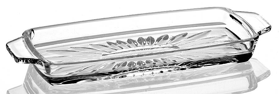 Althea (Cut) 1/4 Pound Butter Dish, No Lid by Gorham Crystal-1