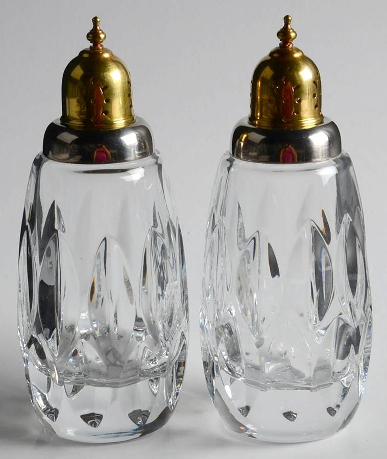 Althea (Cut) Shaker Set with Metal Lids by Gorham Crystal-1