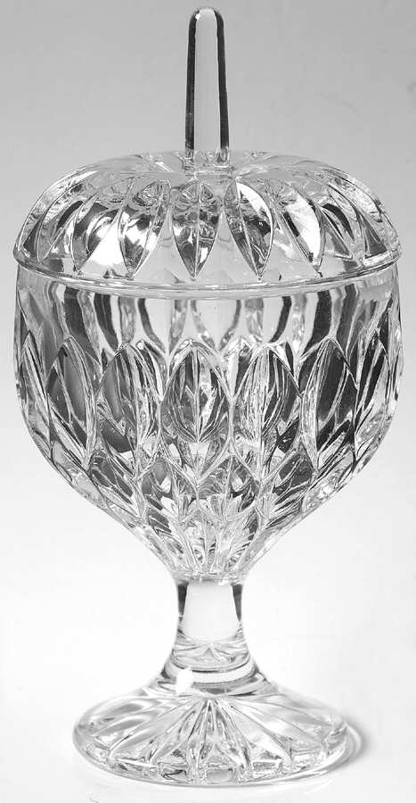 Althea (Cut) Candy Dish & Lid by Gorham Crystal-1
