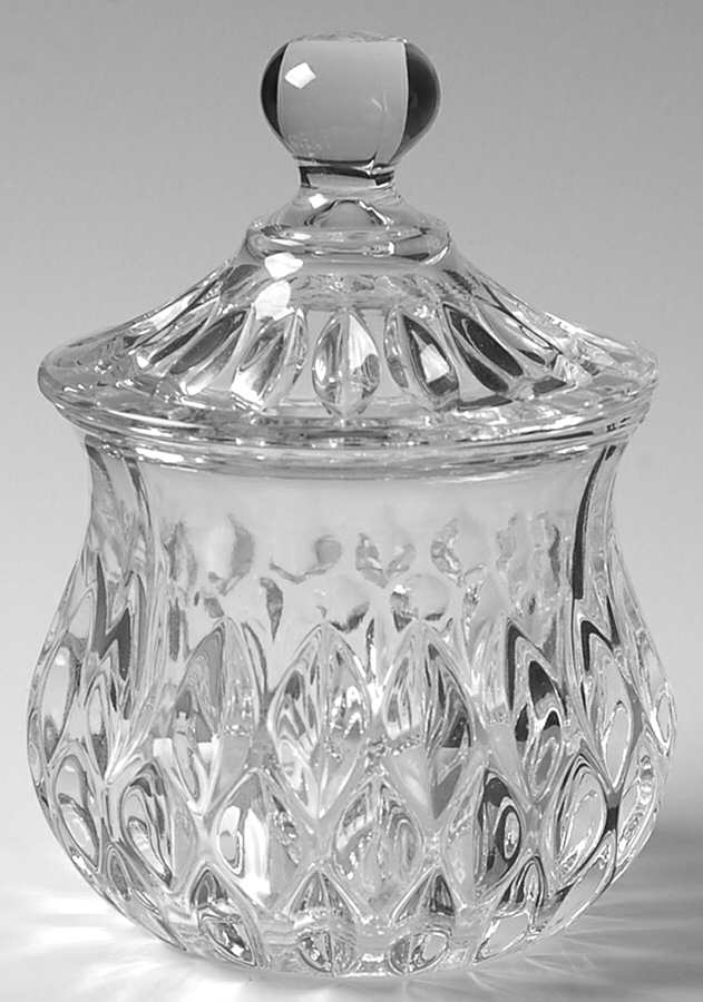 Althea (Cut) Pagoda Jar & Lid by Gorham Crystal-1