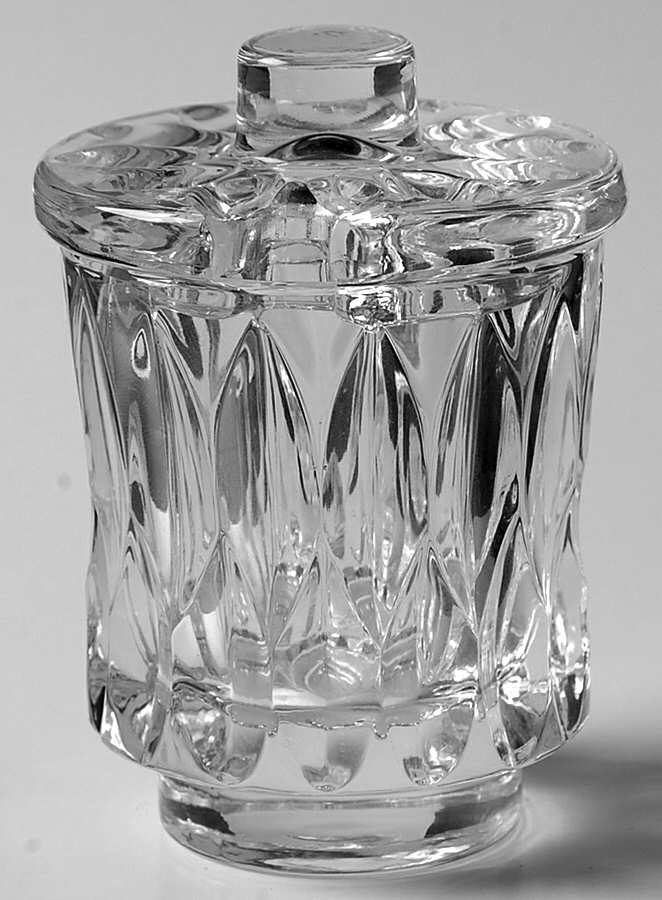 Althea (Cut) Mustard & Lid by Gorham Crystal-1