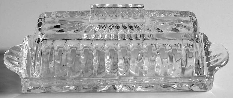 Althea (Cut) Covered 1/4 Pound Butter by Gorham Crystal-1