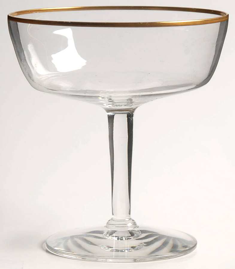 Aura Champagne/Tall Sherbet by Gorham Crystal-1